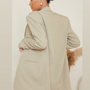Sage green woven blazer ( oversized)